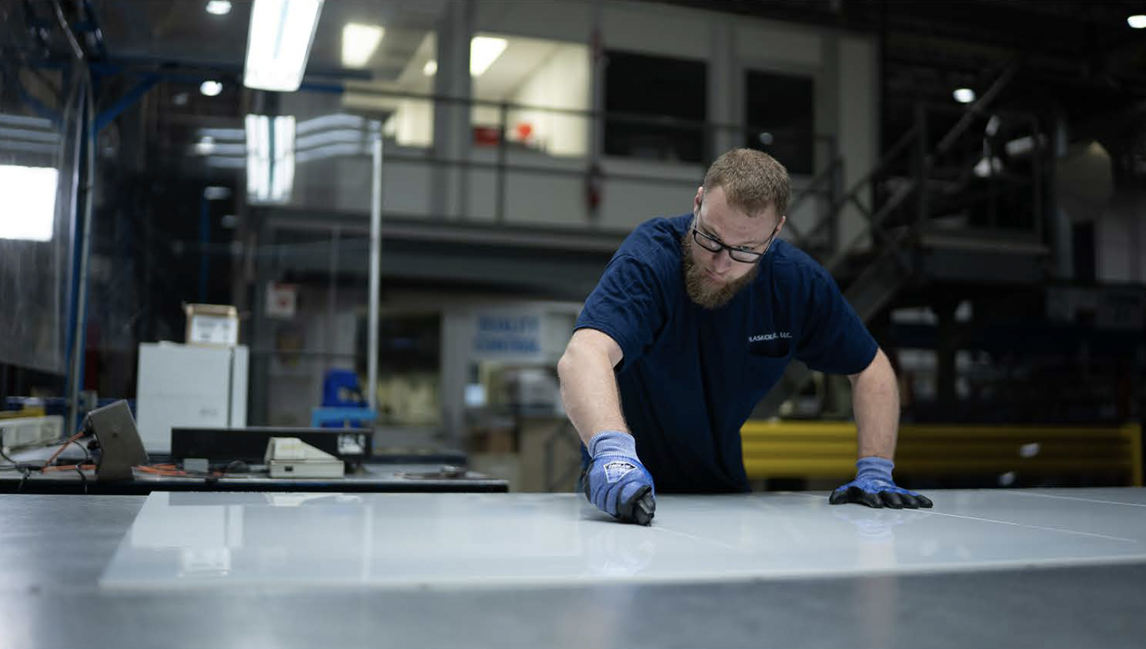 Technician working in the Zanesville facility