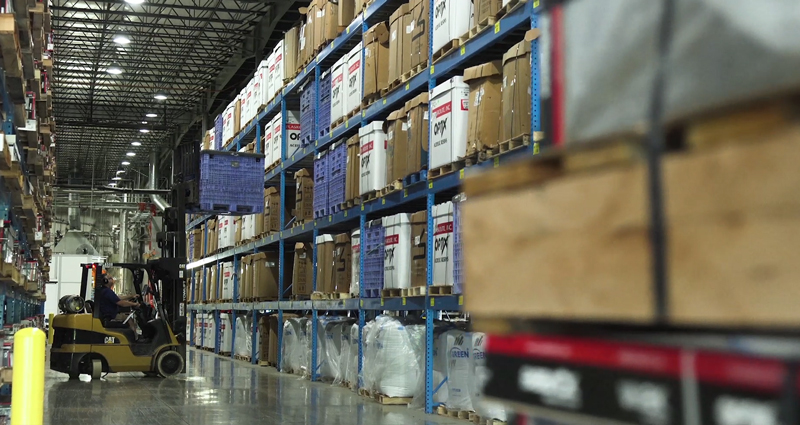 Warehouse aisle