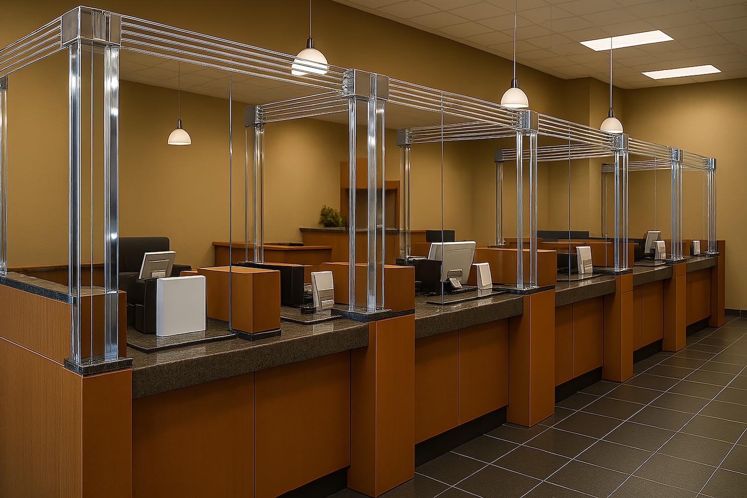 Bullet Resistant Bank Security Barriers