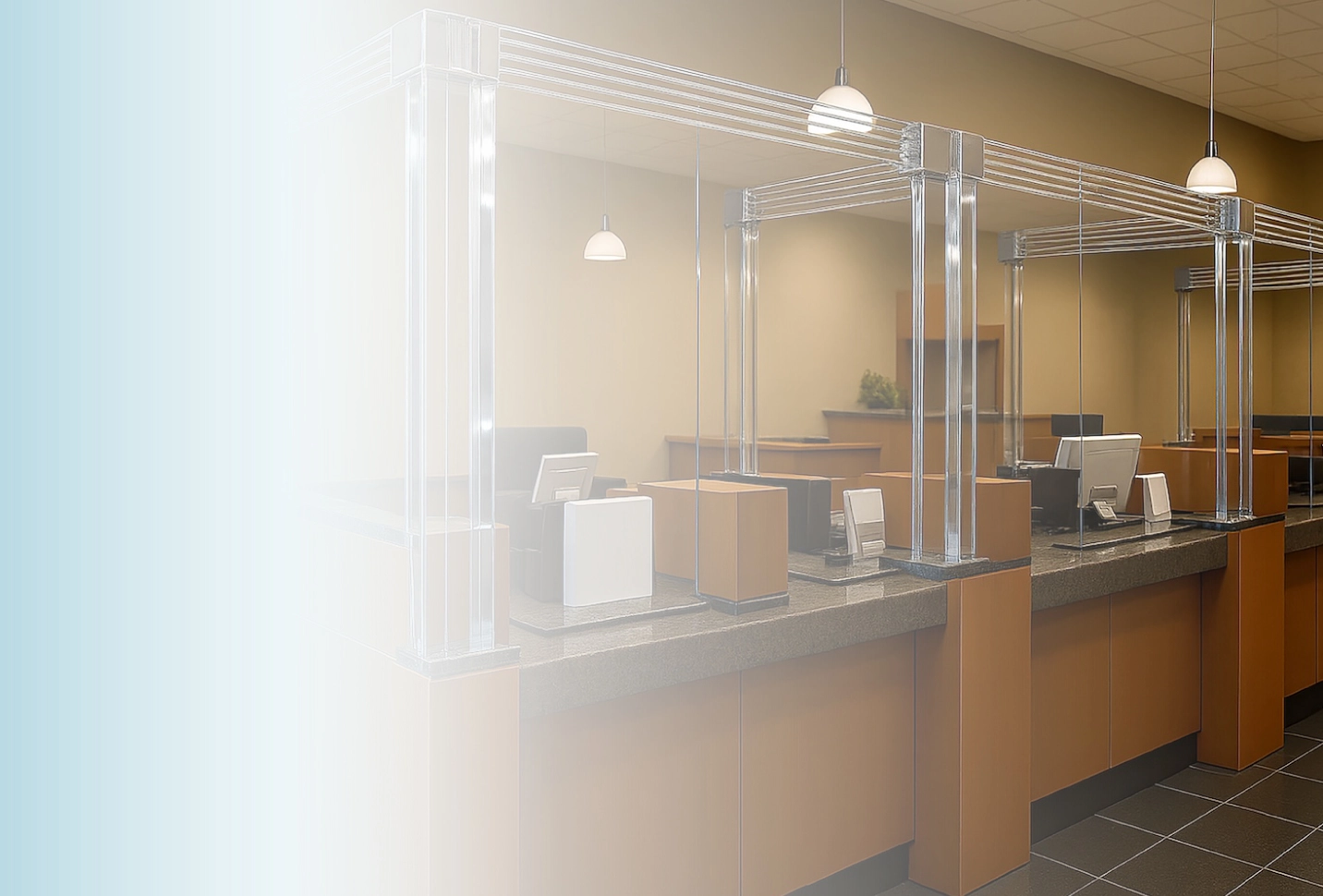 Bank Security Barriers made of OPTIX G Series BR