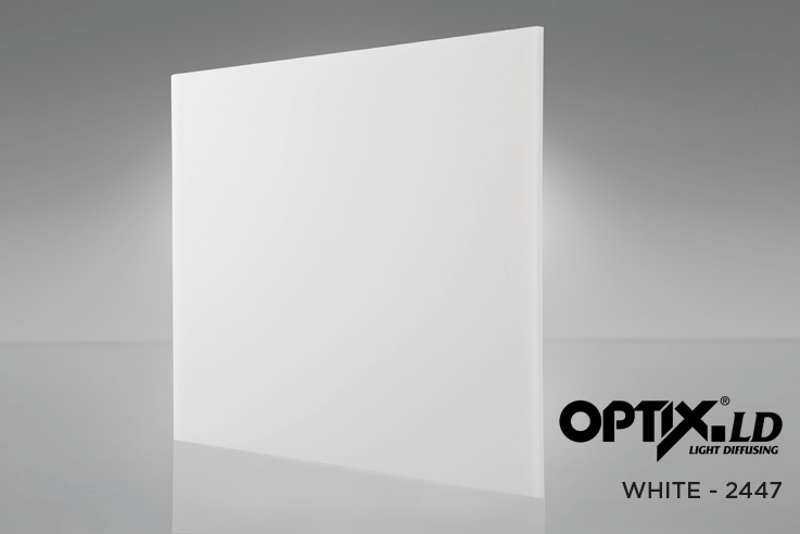 Optix Panneau déclairage en acrylique blanc prismatique de 60 cm x 121 cm  (23,75 po x 47,7