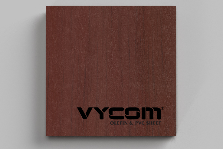 VYCOM TIMBERLINE Woodgrain HDPE in Mahogany