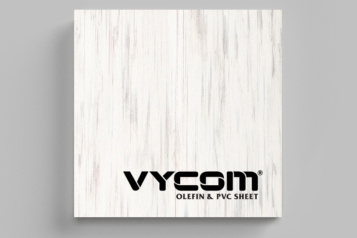 VYCOM TIMBERLINE Woodgrain HDPE in Whitewash